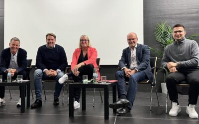 VA_4.11._Kinderärtzliche_Versorgung Bildunterschrift v.l.n.r.: Dr. Frederik Loersch, Dr. Boris Weirauch MdL, Dr. Melanie Seidenglanz, Dr. Peter Schäfer und Karim Baghlani.